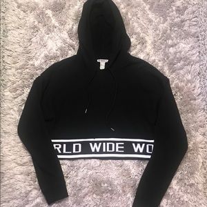 World Wide Cropped Hoodie